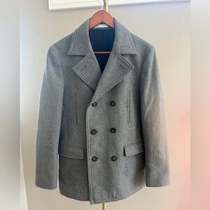 Lauren Ralph Lauren Classic Grey Wool Blend Pea Coat 16R Boys